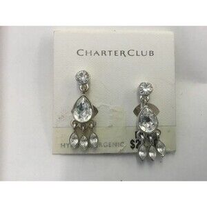 Vintage Charter Club Rhinestone Earrings